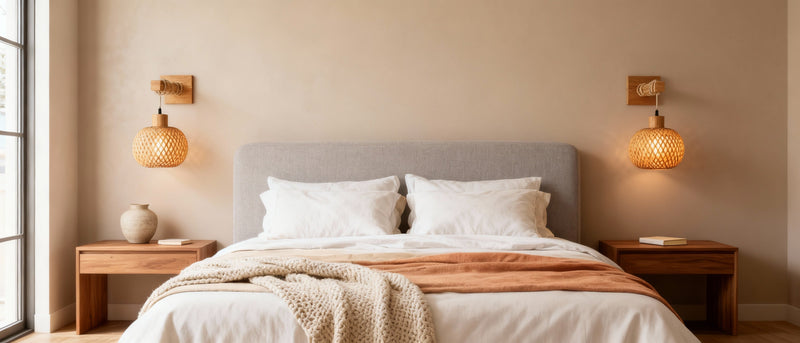 Lampe de Chevet Rotin