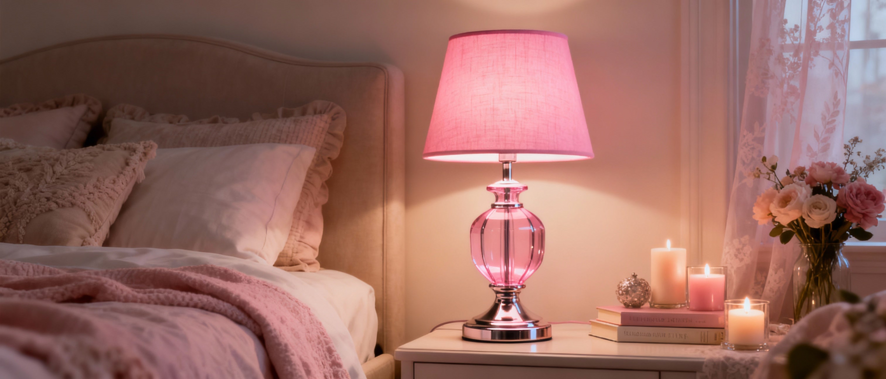 Lampe de Chevet Rose