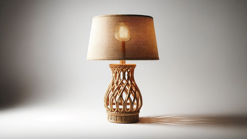 Lampe de Chevet Rotin